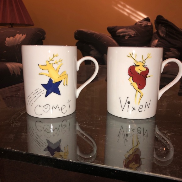 Pottery Barn Reindeer Collection Coffee Mugs